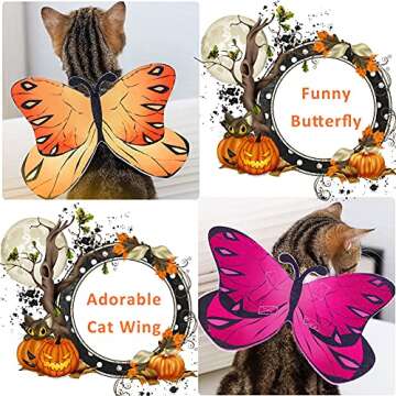Butterfly Wings for Dogs Dog Halloween Costume, Cat Dog Butterfly Wings Cats Halloween Dog Costume Butterfly Dog Costumes, Christmas Halloween Dog Wings Butterfly Wings for Cats Small Dogs Puppy