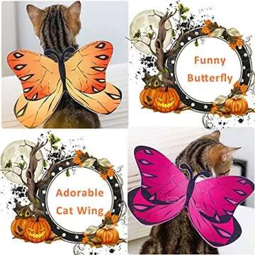 Butterfly Wings for Dogs Dog Halloween Costume, Cat Dog Butterfly Wings Cats Halloween Dog Costume Butterfly Dog Costumes, Christmas Halloween Dog Wings Butterfly Wings for Cats Small Dogs Puppy