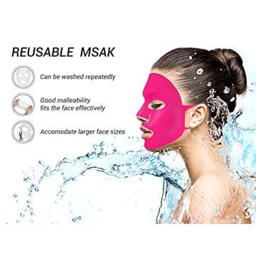 Maitys Reusable Silicone Facial Mask Sheets – 5 Pcs for Skincare