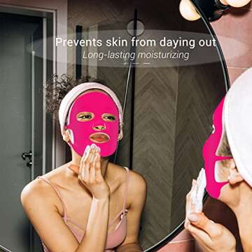 Maitys Reusable Silicone Facial Mask Sheets – 5 Pcs for Skincare