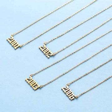 Glimmerst Birthday Year Necklace | 18K Gold Plated Jewelry