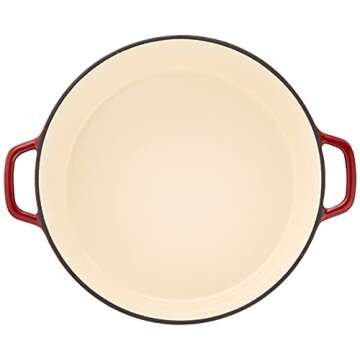 Cuisinart Chef's Classic Enameled Cast Iron Round Covered Casserole (Cardinal Red, 7- Quart)