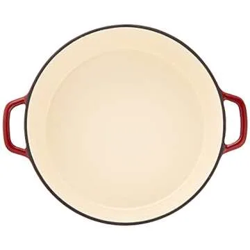 Cuisinart Chef's Classic Enameled Cast Iron Round Covered Casserole (Cardinal Red, 7- Quart)