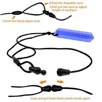 Durable Silicone Chew Necklaces for Kids, Sensory Needs, Autism, ADHD, Teething Relief