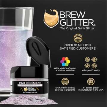 Brew Glitter in Teal | Edible Glitter for Stunning Cocktails & Beverages (4g Jar)