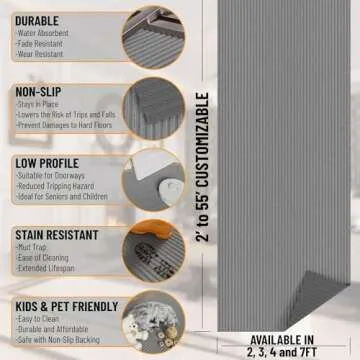 Ottomanson Non-Slip Rubberback Runner Rug, 2x5