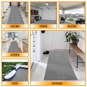 Ottomanson Non-Slip Rubberback Runner Rug, 2x5