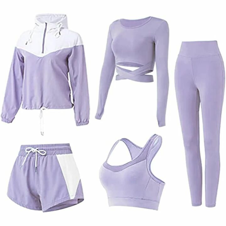 Inmarces Women's 5 PCS Yoga & Tracksuit Set