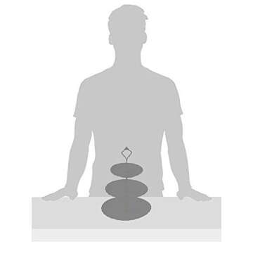 Jusalpha® 3-Tier Porcelain Cake Stand - Elegant Dessert Platter for Parties