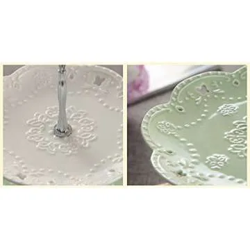 Jusalpha 3-Tier Porcelain Cake Stand for Events and Gifting