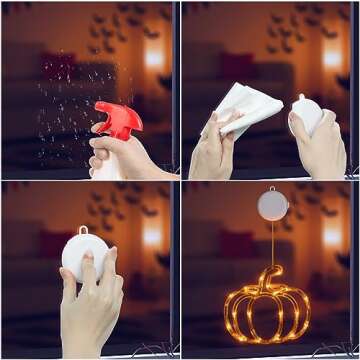 Fall Decor Lighted Window Decoration, 3 Pack Thanksgiving Maple Leaves & Pumpkin Lights, Battery Operated LED Fall Decorations for Home Autumn Thanksgiving Harvest Party Decorations