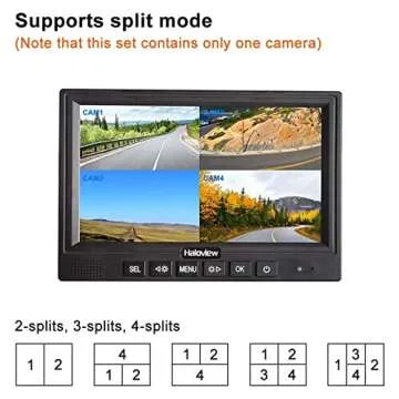 Haloview MC7108 Wireless RV Backup Camera System 7'' Monitor Built in DVR Rear View Camera with Infrared Night Vision and Wide Viewing Angle for Truck/Trailer/RV/Pickups/Camping Car/Van/Farm