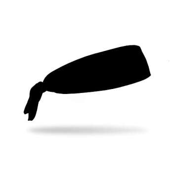 JUNK Brands Sports Headband, Jet Black, Regular, (1070) Flex Tie