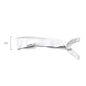 JUNK Brands Sports Headband, Jet Black, Regular, (1070) Flex Tie