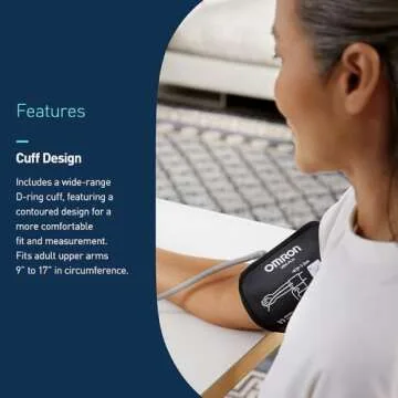 OMRON Iron Upper Arm Blood Pressure Monitor, Clinically Validated, Medical Grade, FDA Cleared, FSA/HSA Eligible, with Wide Range 17 Inch Cuff