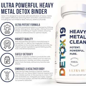 Ultra Potent Heavy Metal Detox - Natural Detox Capsules for Energy and Immunity