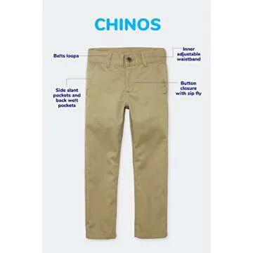 Boys Cotton Twill Chino Pants - The Children's Place