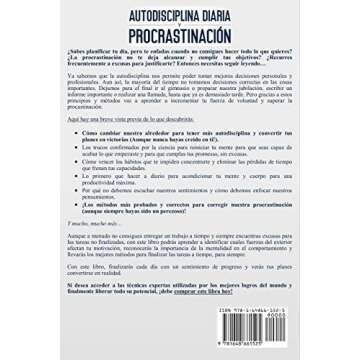 Autodisciplina diaria y procrastinación 2 libros en 1: Olvídate de pensamientos apáticos, elimina...