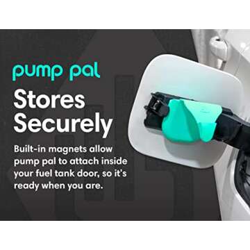 Pump Pal Reusable Fueling Glove | Protect Hands from Filthy Gas Pump Handles and Keypads | Easy Install, Attaches with Magnets Inside Your Gas Tank | Universal Size, One Hand Easy Slip-On | (Red)