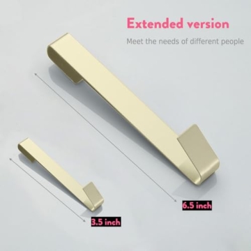 MOKIUER 6.5 Inch Gold Shower Hooks No Drill Stainless Steel
