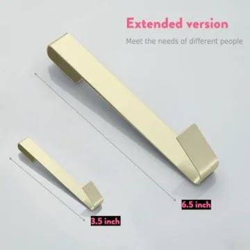 MOKIUER 6.5 Inch Gold Shower Hooks No Drill Stainless Steel