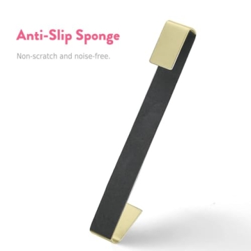 MOKIUER 6.5 Inch Gold Shower Hooks No Drill Stainless Steel