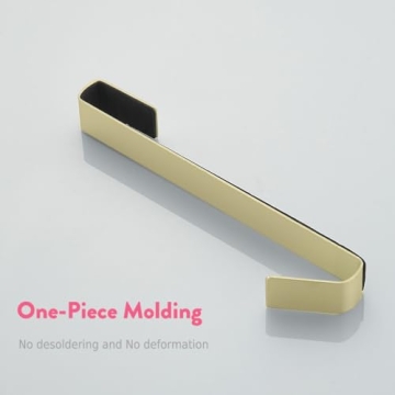 MOKIUER 6.5 Inch Gold Shower Hooks No Drill Stainless Steel