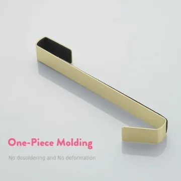 MOKIUER 6.5 Inch Gold Shower Hooks No Drill Stainless Steel