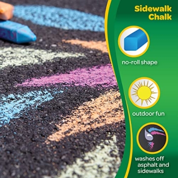 Colorful 16ct Crayola Sidewalk Chalk for Kids