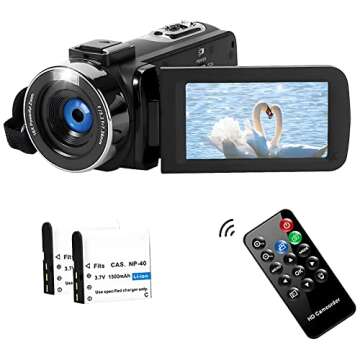 SPPRANDOM Camcorder Video Camera 2.7K 42MP with LED Fill Light,18X Digital Zoom Camera Recorder 3.0"...