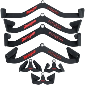 Rengue LAT Pull Down Bar T-Bar V-Bar Pulley Cable Machine LAT Pulldown Attachments Back Tricep Pull ...