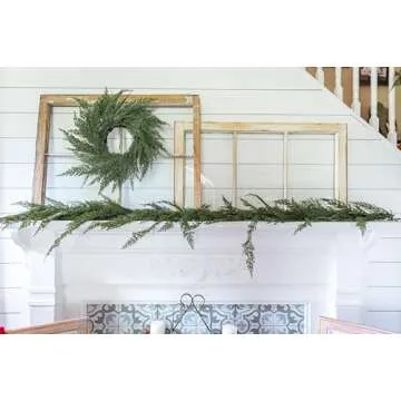 Vita Domi 18" Faux Cedar Wreath for Holiday Elegance