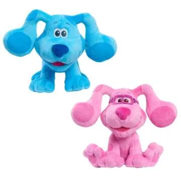 Blue’s Clues & You! 7-inch Beanbag Plush Blue & Magenta 2-Pack, Stuffed Animals, Dog, Kids Toys for Ages 3 Up by Just Play
