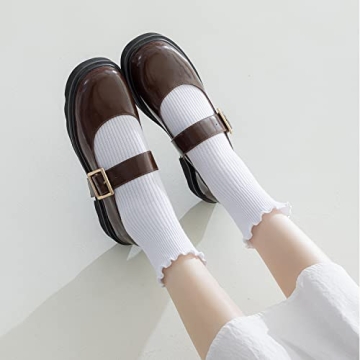 Mcool Mary Women's Ruffle Socks - Cute Cotton Ankle Socks