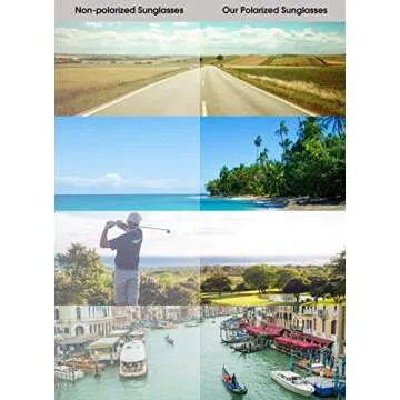 GLINDAR Retro Aviator Sunglasses for All, Polarized UV Protection