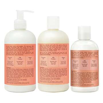 SheaMoisture Moisturize and Define Shampoo, Conditioner and Styling Milk for Curly Hair Care Coconut...