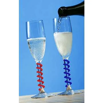 Simply Charmed Wine Glass Charms Set of 8 Silicone Drink Markers for Cocktails, Martinis, Champagne Flutes and More
