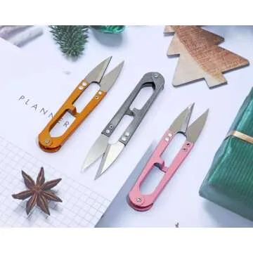 Penta Angel 4.1inch Sewing Scissors Yarn Thread Scissors Mini Small Snips Trimming Nipper - Great for Stitch,DIY Supplies (3PCS, Multicolor)