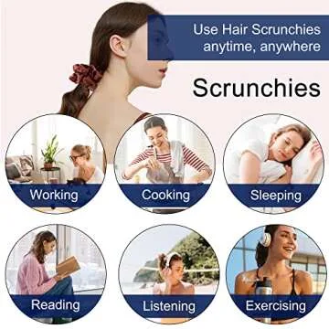 Silk Satin Hair Scrunchies for Women Girls Big Large Jumbo Scrunchie for Sleep Cute Gaint Oversize Scrunchy for Thick Hair