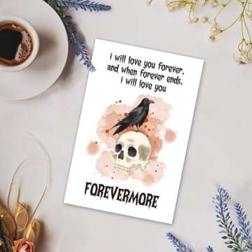 Gothic Forevermore Halloween Card, Funny Birthday Card for Men Woman, Dark Humor Anniversary Card for Husband Wife, Horror Valentines Day Gift Card from Boyfriend Girlfriend