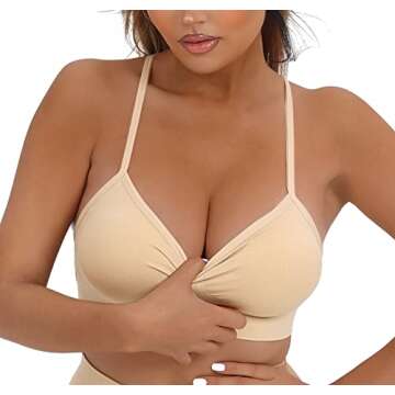 AKAMC Women's Adjustable Strappy Sports Bras - 3 Pack