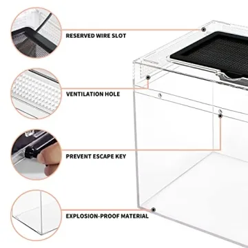 Reptile Growth Mini Terrarium - Perfect Enclosure for Various Pets