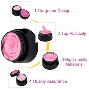 BAIYIYI 12 Color Sculpture Gel 3D Carving Gels for Nail Art Decoration Kit Creative DIY Nail Art Painting Carved Soak Off Polish Flowers Design Modeling Tool