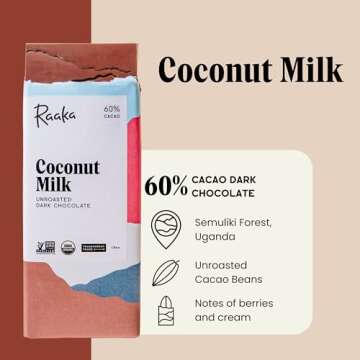 Raaka Chocolate Best Sellers Trio | Gourmet Dark Chocolate Gift | Organic, Vegan, Fair Trade, Soy Free, Non-GMO, Gluten Free, Kosher | 1.8oz Bars, 3-Pack