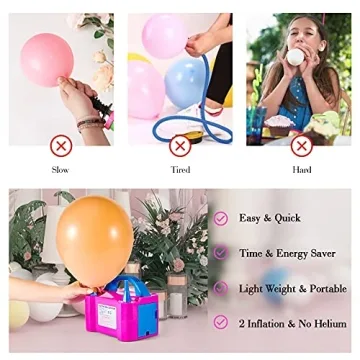 Fast DEMLA Portable Balloon Pump for Events and Parties
