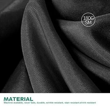 Surmente 2 Pack Black Table Skirt, 14ft Polyester Tablecloth for Weddings, Banquets, or Restaurants