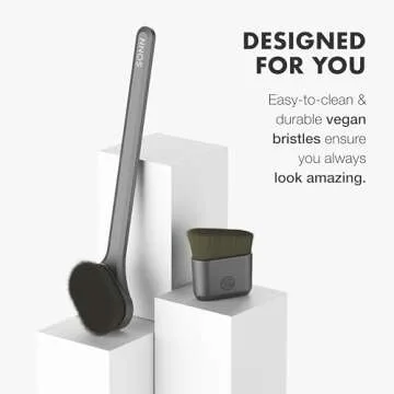 SONN Self Tanner Brushes - Body and Face Kabuki Brush Applicator for Fake Tan, Lotion, Makeup, and Sunscreen, Back Brush Applicator for Sunless Tanner and cream (Body Brush)