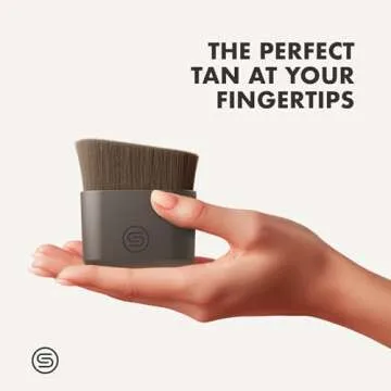 SONN Self Tanner Brushes - Body and Face Kabuki Brush Applicator for Fake Tan, Lotion, Makeup, and Sunscreen, Back Brush Applicator for Sunless Tanner and cream (Body Brush)