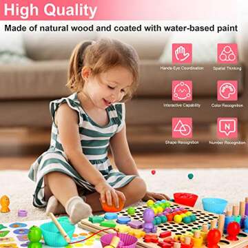 13 in 1 Montessori Wooden Toy for Toddlers - Shape Sorting Gift