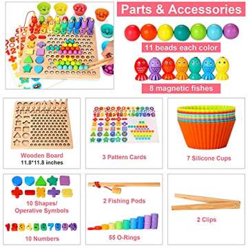 13 in 1 Montessori Wooden Toy for Toddlers - Shape Sorting Gift